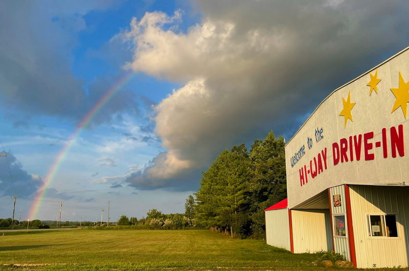 Hi-Way Drive-In Theatre - RAINBOW NEAR THE HI-WAY FROM FACEBOOK (newer photo)